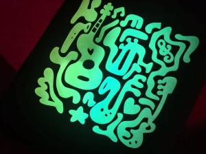 Alizarin Customized Heat Transfer Vinyl- Printable Glow in Dark